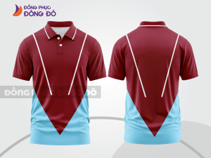 Mẫu thiết kế áo polo basic đồng phục doanh nghiệp đẹp màu đỏ đô ctpb1534