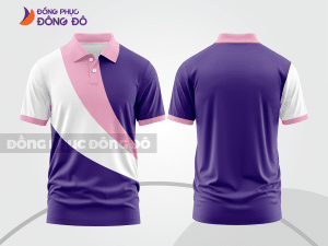 Mẫu thiết kế áo polo basic đồng phục doanh nghiệp đẹp màu tím ctpb1571