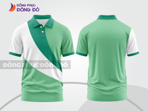 Mẫu thiết kế áo polo basic đồng phục doanh nghiệp đẹp màu xanh ngọc ctpb1578