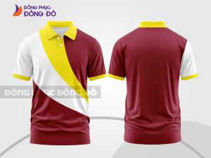 Mẫu thiết kế áo polo basic đồng phục doanh nghiệp đẹp màu đỏ đô ctpb1581