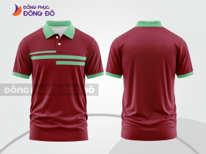 Mẫu thiết kế áo polo basic đồng phục doanh nghiệp đẹp màu đỏ đô ctpb1597