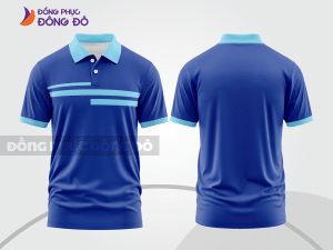 Mẫu thiết kế áo polo basic đồng phục doanh nghiệp đẹp màu xanh dương ctpb1598