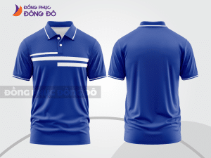Mẫu thiết kế áo polo basic đồng phục doanh nghiệp đẹp màu xanh dương ctpb1600
