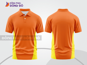 Mẫu thiết kế áo polo basic đồng phục doanh nghiệp đẹp màu cam ctpb1620
