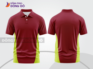 Mẫu thiết kế áo polo basic đồng phục doanh nghiệp đẹp màu đỏ đô ctpb1630