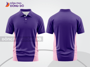 Mẫu thiết kế áo polo basic đồng phục doanh nghiệp đẹp màu tím ctpb1631