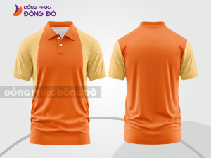 Mẫu thiết kế áo polo basic đồng phục doanh nghiệp đẹp màu cam ctpb1639