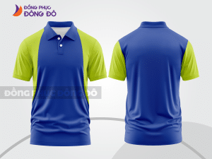 Mẫu thiết kế áo polo basic đồng phục doanh nghiệp đẹp màu xanh biển ctpb1641