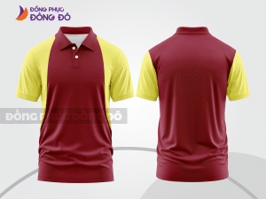 Mẫu thiết kế áo polo basic đồng phục doanh nghiệp đẹp màu đỏ đô ctpb1649