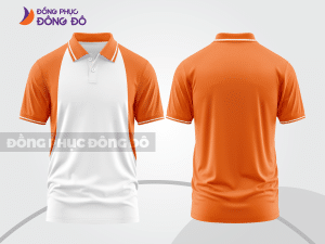 Mẫu thiết kế áo polo basic đồng phục doanh nghiệp đẹp màu cam ctpb1658