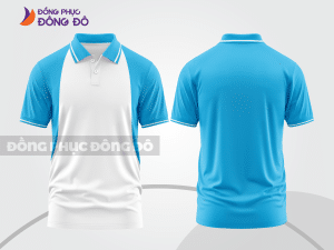 Mẫu thiết kế áo polo basic đồng phục doanh nghiệp đẹp màu xanh da trời ctpb1659
