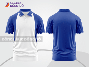 Mẫu thiết kế áo polo basic đồng phục doanh nghiệp đẹp màu xanh dương ctpb1660