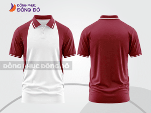 Mẫu thiết kế áo polo basic đồng phục doanh nghiệp đẹp màu đỏ đô ctpb1668