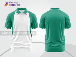 Mẫu thiết kế áo polo basic đồng phục doanh nghiệp đẹp màu xanh ngọc ctpb1673
