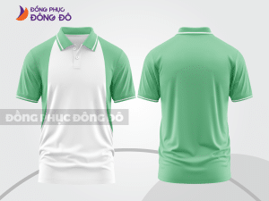 Mẫu thiết kế áo polo basic đồng phục doanh nghiệp đẹp màu xanh ngọc ctpb1674