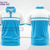 Mẫu thiết kế áo polo basic đồng phục doanh nghiệp đẹp màu xanh cyan phối trắng ctpb2157