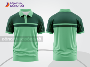 Mẫu thiết kế áo polo basic đồng phục doanh nghiệp đẹp màu xanh rêu phối xanh bạc hà ctpb2175
