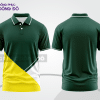 Mẫu thiết kế áo polo basic đồng phục doanh nghiệp đẹp màu xanh rêu phối vàng ctpb2551