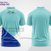 Mẫu thiết kế áo polo basic đồng phục doanh nghiệp đẹp màu xanh da trời phối xanh navy ctpb2558