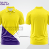 Mẫu thiết kế áo polo basic đồng phục doanh nghiệp đẹp màu vàng phối tím ctpb2559