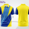 Mẫu thiết kế áo polo basic đồng phục doanh nghiệp đẹp màu xanh dương phối vàng ctpb2932