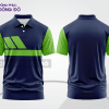 Mẫu thiết kế áo polo basic đồng phục doanh nghiệp đẹp màu xanh navy phối xanh lá ctpb2946