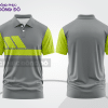 Mẫu thiết kế áo polo basic đồng phục doanh nghiệp đẹp màu xám phối xanh chuối ctpb2948