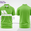 Mẫu thiết kế áo polo basic đồng phục doanh nghiệp đẹp màu xanh lá non phối trắng ctpb2957