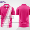 Mẫu thiết kế áo polo basic đồng phục doanh nghiệp đẹp màu hồng cánh sen phối trắng ctpb3041