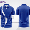 Mẫu thiết kế áo polo basic đồng phục doanh nghiệp đẹp màu xanh dương phối trắng ctpb3057