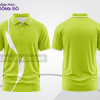 Mẫu thiết kế áo polo basic đồng phục doanh nghiệp đẹp màu xanh chuối phối trắng ctpb3058