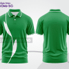 Mẫu thiết kế áo polo basic đồng phục doanh nghiệp đẹp màu xanh lá phối trắng ctpb3060