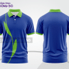Mẫu thiết kế áo polo basic đồng phục doanh nghiệp đẹp màu xanh dương phối xanh chuối ctpb3078