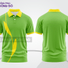 Mẫu thiết kế áo polo basic đồng phục doanh nghiệp đẹp màu xanh lá non phối vàng ctpb3080