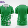 Mẫu thiết kế áo polo basic đồng phục doanh nghiệp đẹp màu xanh lá phối trắng ctpb3146