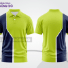 Mẫu thiết kế áo polo basic đồng phục doanh nghiệp đẹp màu xanh chuối phối xanh navy ctpb3162