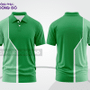 Mẫu thiết kế áo polo basic đồng phục doanh nghiệp đẹp màu xanh lá phối trắng ctpb3164