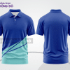 Mẫu thiết kế áo polo basic đồng phục doanh nghiệp đẹp màu xanh dương phối xanh bạc hà ctpb3181