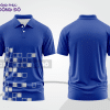 Mẫu thiết kế áo polo basic đồng phục doanh nghiệp đẹp màu xanh dương phối trắng ctpb3199