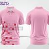 Mẫu thiết kế áo polo basic đồng phục doanh nghiệp đẹp màu hồng phấn phối đỏ ctpb3204