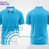 Mẫu thiết kế áo polo basic đồng phục doanh nghiệp đẹp màu xanh cyan phối trắng ctpb3234