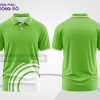 Mẫu thiết kế áo polo basic đồng phục doanh nghiệp đẹp màu xanh lá non phối trắng ctpb3237