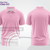 Mẫu thiết kế áo polo basic đồng phục doanh nghiệp đẹp màu hồng phấn phối trắng ctpb3241