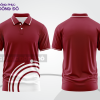 Mẫu thiết kế áo polo basic đồng phục doanh nghiệp đẹp màu đỏ đô phối trắng ctpb3243