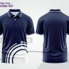 Mẫu thiết kế áo polo basic đồng phục doanh nghiệp đẹp màu xanh navy phối trắng ctpb3245
