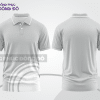 Mẫu thiết kế áo polo basic đồng phục doanh nghiệp đẹp màu trắng phối xám ctpb3246