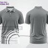 Mẫu thiết kế áo polo basic đồng phục doanh nghiệp đẹp màu xám phối trắng ctpb3247
