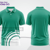 Mẫu thiết kế áo polo basic đồng phục doanh nghiệp đẹp màu xanh ngọc phối trắng ctpb3249