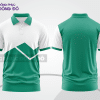 Mẫu thiết kế áo polo basic đồng phục doanh nghiệp đẹp màu xanh ngọc phối trắng ctpb3311