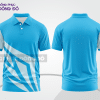 Mẫu thiết kế áo polo basic đồng phục doanh nghiệp đẹp màu xanh cyan phối trắng ctpb3318